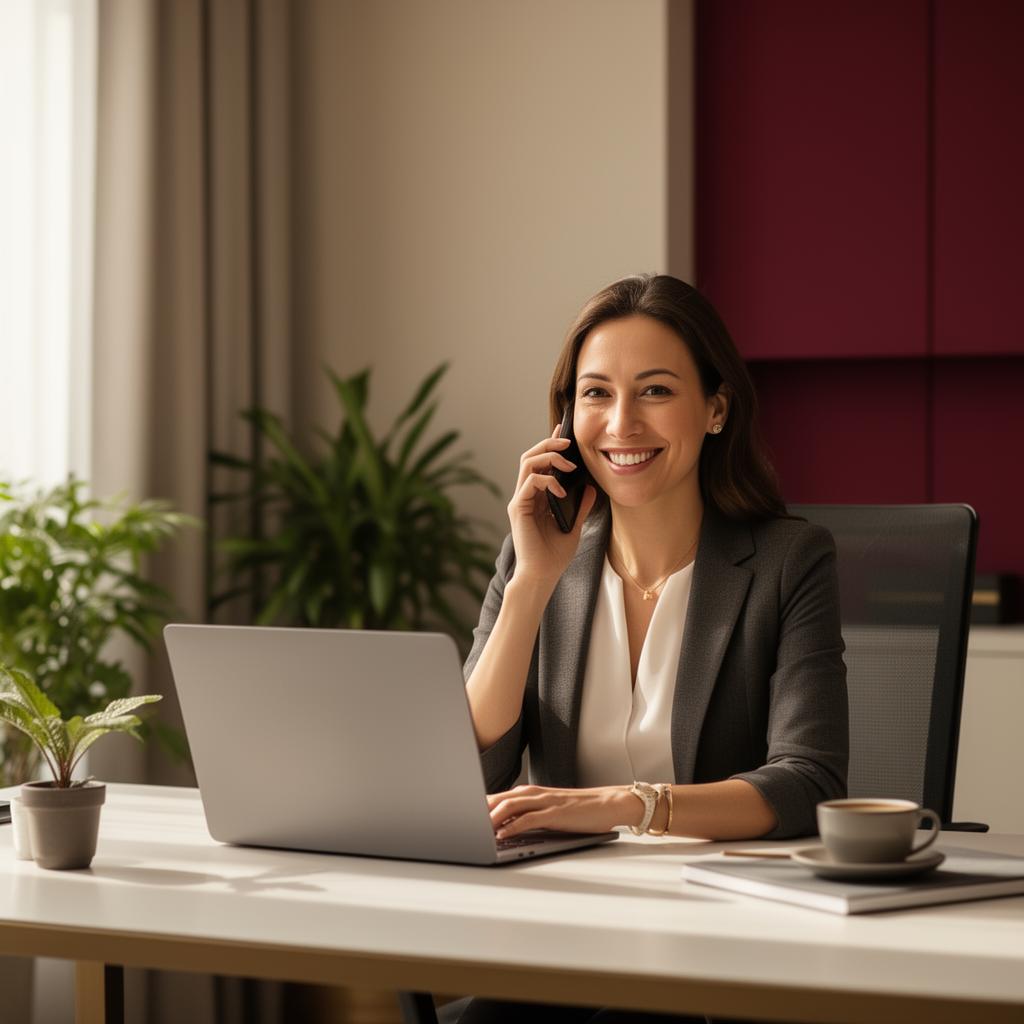 A Red Kite adviser advising a client from a modern office